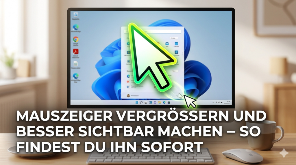 Mauszeiger vergrößern und besser sichtbar machen – so findest du ihn sofort 1 Enlarge the mouse pointer and make it more visible – this is how you can find it immediately
